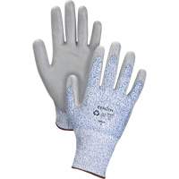 Eco-Friendly Stretch Cut-Resistant Gloves, Size 7, 13 Gauge, Polyurethane Coated, HPPE/RPET Shell, ASTM ANSI Level A2 Sidevic Inc.