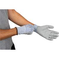Eco-Friendly Stretch Cut-Resistant Gloves, Size 7, 13 Gauge, Polyurethane Coated, HPPE/RPET Shell, ASTM ANSI Level A2 Sidevic Inc.