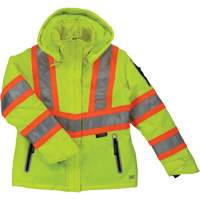 Manteau de s&eacute;curit&eacute; isolant et extensible pour femmes, Polyester, Jaune lime haute visibilit&eacute;, T-petit Sidevic Inc.