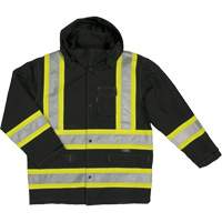 Manteau de s&eacute;curit&eacute; imperm&eacute;able en tissu ind&eacute;chirable Ripstop, Polyester, T-petit, Noir Sidevic Inc.