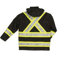 Manteau de s&eacute;curit&eacute; imperm&eacute;able en tissu ind&eacute;chirable Ripstop, Polyester, T-petit, Noir Sidevic Inc.