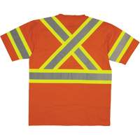 Chemise de s&eacute;curit&eacute; &agrave; manches courtes, Coton, T-petit, Orange haute visibilit&eacute; Sidevic Inc.