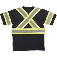 Chemise de s&eacute;curit&eacute; &agrave; manches courtes, Coton, T-petit, Noir Sidevic Inc.