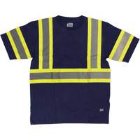Chemise de s&eacute;curit&eacute; &agrave; manches courtes, Coton, T-petit, Bleu marin Sidevic Inc.