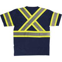 Chemise de s&eacute;curit&eacute; &agrave; manches courtes, Coton, T-petit, Bleu marin Sidevic Inc.