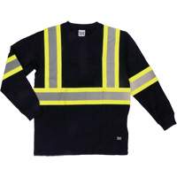 T-shirt de s&eacute;curit&eacute; &agrave; manches longues, Coton, T-petit, Noir Sidevic Inc.