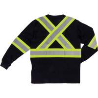 T-shirt de s&eacute;curit&eacute; &agrave; manches longues, Coton, T-petit, Noir Sidevic Inc.