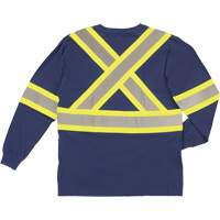 T-shirt de s&eacute;curit&eacute; &agrave; manches longues, Coton, T-petit, Bleu marin Sidevic Inc.