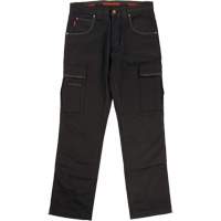 WP100 Work Pants, Cotton/Spandex, Black, Size 0, 30 Inseam Sidevic Inc.