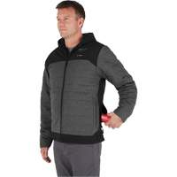 Veste chauffante M12 QuietShell avec pile, Hommes, Petit, Gris Sidevic Inc.