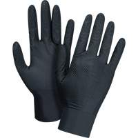 Heavyweight Tactile Grip Examination Gloves, Large, Nitrile, 8-mil, Powder-Free, Black, Class 2 Sidevic Inc.