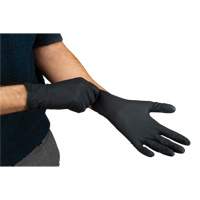 Heavyweight Tactile Grip Examination Gloves, Large, Nitrile, 8-mil, Powder-Free, Black, Class 2 Sidevic Inc.