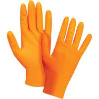 Heavyweight Tactile Grip Examination Gloves, Large, Nitrile, 8-mil, Powder-Free, Orange, Class 2 Sidevic Inc.