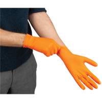 Heavyweight Tactile Grip Examination Gloves, Large, Nitrile, 8-mil, Powder-Free, Orange, Class 2 Sidevic Inc.