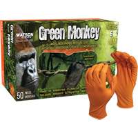 Green Monkey Disposable Gloves, Small, Nitrile, 6-mil, Powder-Free, Orange Sidevic Inc.
