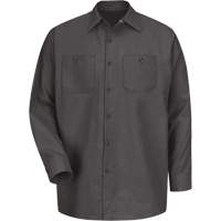 Long Sleeve Industrical Work Shirt, Men's, Medium, Charcoal Sidevic Inc.