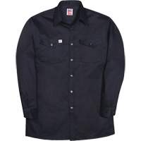 Long-Sleeve Industrial Work Shirt, Men's, Small, Navy Blue Sidevic Inc.