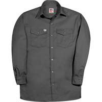 Premium Long-Sleeve Work Shirt, Men's, Small, Charcoal Sidevic Inc.