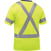 Bisley&reg; X-Back Short Sleeve Shirt, Poly-Cotton, Small, High Visibility Lime-Yellow Sidevic Inc.
