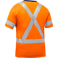 Bisley&reg; X-Back Short Sleeve Shirt, Poly-Cotton, Small, High Visibility Orange Sidevic Inc.