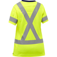 Bisley&reg; Women's X-Back Short Sleeve Shirt, Poly-Cotton, Small, High Visibility Lime-Yellow Sidevic Inc.