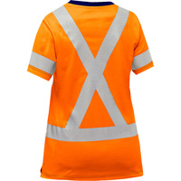 Bisley&reg; Women's X-Back Short Sleeve Shirt, Poly-Cotton, Small, High Visibility Orange Sidevic Inc.
