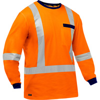 Bisley&reg; X-Back Long Sleeve Shirt, Poly-Cotton, Small, High Visibility Orange Sidevic Inc.