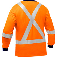 Bisley&reg; X-Back Long Sleeve Shirt, Poly-Cotton, Small, High Visibility Orange Sidevic Inc.