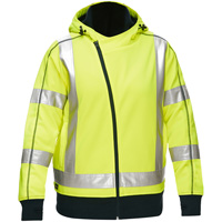 Bisley&reg; X-Back Women's Contoured Full Zip Hooded Sweatshirt with Sherpa Lining, Small, High Visibility Lime-Yellow Sidevic Inc.