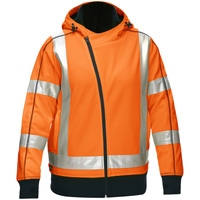 Bisley&reg; X-Back Women's Contoured Full Zip Hooded Sweatshirt with Sherpa Lining, Small, High Visibility Orange Sidevic Inc.
