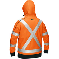 Bisley&reg; X-Back Women's Contoured Full Zip Hooded Sweatshirt with Sherpa Lining, Small, High Visibility Orange Sidevic Inc.