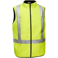 Veste bouffante r&eacute;versible avec X au dos Bisley, Jaune lime haute visibilit&eacute;, Petit, Polyester Sidevic Inc.