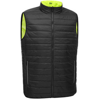 Veste bouffante r&eacute;versible avec X au dos Bisley, Jaune lime haute visibilit&eacute;, Petit, Polyester Sidevic Inc.