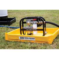 Yellow PVC Mini-Berm, 10 US gal. Capacity, 2' W x 2' L x 4" H Sidevic Inc.