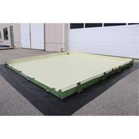 Easy-Riser Insta-Berm, 134 US gal. Capacity, 6' W x 6' L x 6" H, Hinge Bracket Sidevic Inc.