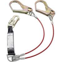 SA-55522-4 PVC-Coated Shock Absorbing Lanyard, 4', Form Hook Center, Snap Hook Leg Ends, Galvanized Steel Sidevic Inc.