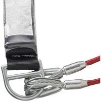 SA-55522-4 PVC-Coated Shock Absorbing Lanyard, 4', Form Hook Center, Snap Hook Leg Ends, Galvanized Steel Sidevic Inc.