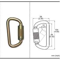CP-03015-2 Zinc Plated Carabiner with 3/4" Gate Opening, Steel Sidevic Inc.
