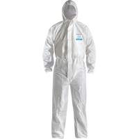 CoverMe XP1800  Type 5/6 Coveralls with Hood, Medium, White, Microporous Sidevic Inc.