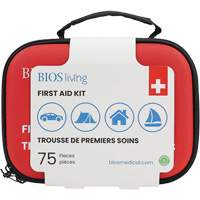 75-Piece Home & Travel First Aid Kit, Nylon Bag Sidevic Inc.