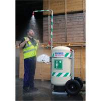Mobile Self-Contained Emergency Safety Shower with Eye & Face Wash, 30 gal. Capacity, Meets None Sidevic Inc.