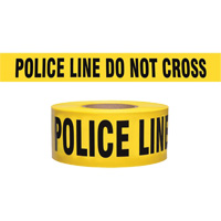 "Police Line Do Not Cross" Contractor-Grade Barricade Tape, English, 3" W x 1000' L, 2 mils, Black on Yellow Sidevic Inc.