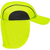 Chapeaux de refroidissement avec voiles pour le cou, Lime haute visibilit&eacute; Sidevic Inc.