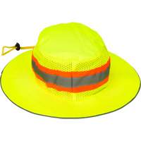 Chapeau de p&ecirc;cheur &agrave; refroidissement par &eacute;vaporation, Lime haute visibilit&eacute; Sidevic Inc.