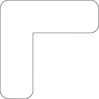 Formes pour le marquage des planchers, L, 7" lo x 3,5" la, Blanc, Vinyle Sidevic Inc.