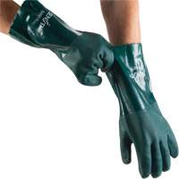 Gants verts &agrave; double enduit, 14" lo, PVC, Doublure en Jersey de coton, 70 mils Sidevic Inc.