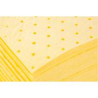Feuilles absorbantes li&eacute;es, Mati&egrave;res dangereuses, 15" x 19", 8 gal. d'absorption Sidevic Inc.