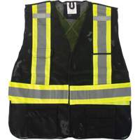 Veste d'arpenteur conforme aux normes de la CSA, Noir, Moyen, Polyester Sidevic Inc.