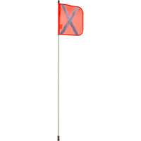 Heavy-Duty Safety Whip, Threaded Mount, 5' High, Orange with Reflective X Sidevic Inc.