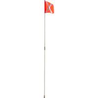 Heavy-Duty Safety Whip, Threaded Mount, 8' High, Orange with Reflective X Sidevic Inc.